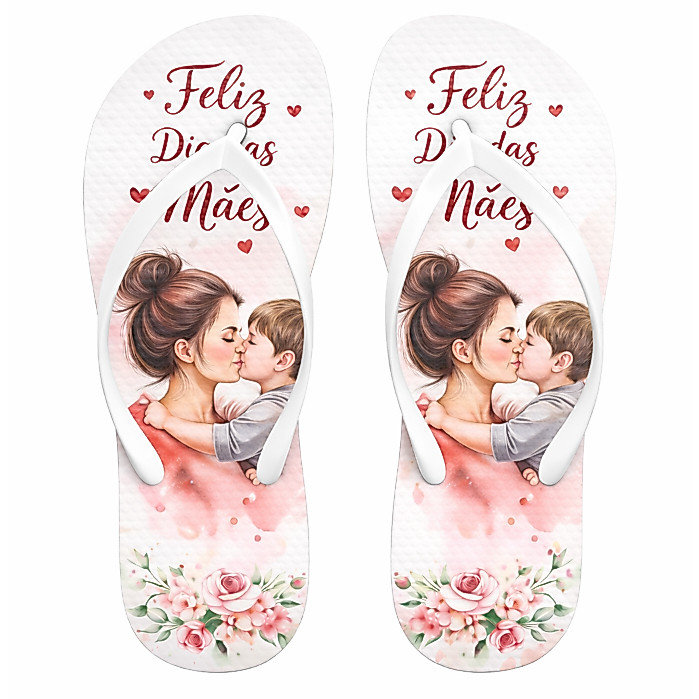 Chinelos Personalizados Dia das Mães kit com 25 pares