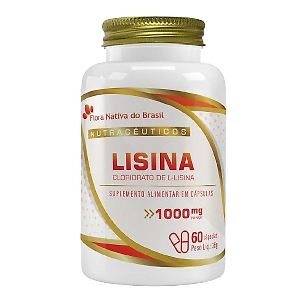 Lisina 1000mg Porção 60 Cápsulas