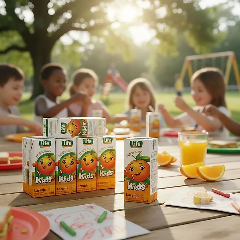 Suco Life Kids Infantil 200ml Caixa C/ 27 Unid 100% Natural Refrescante