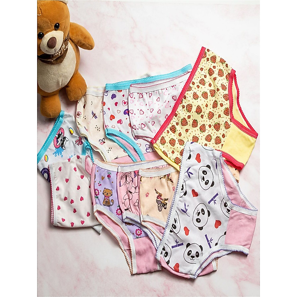 Kit 10 Calcinha Infantil  100% Algodão - Estampas Sortidas