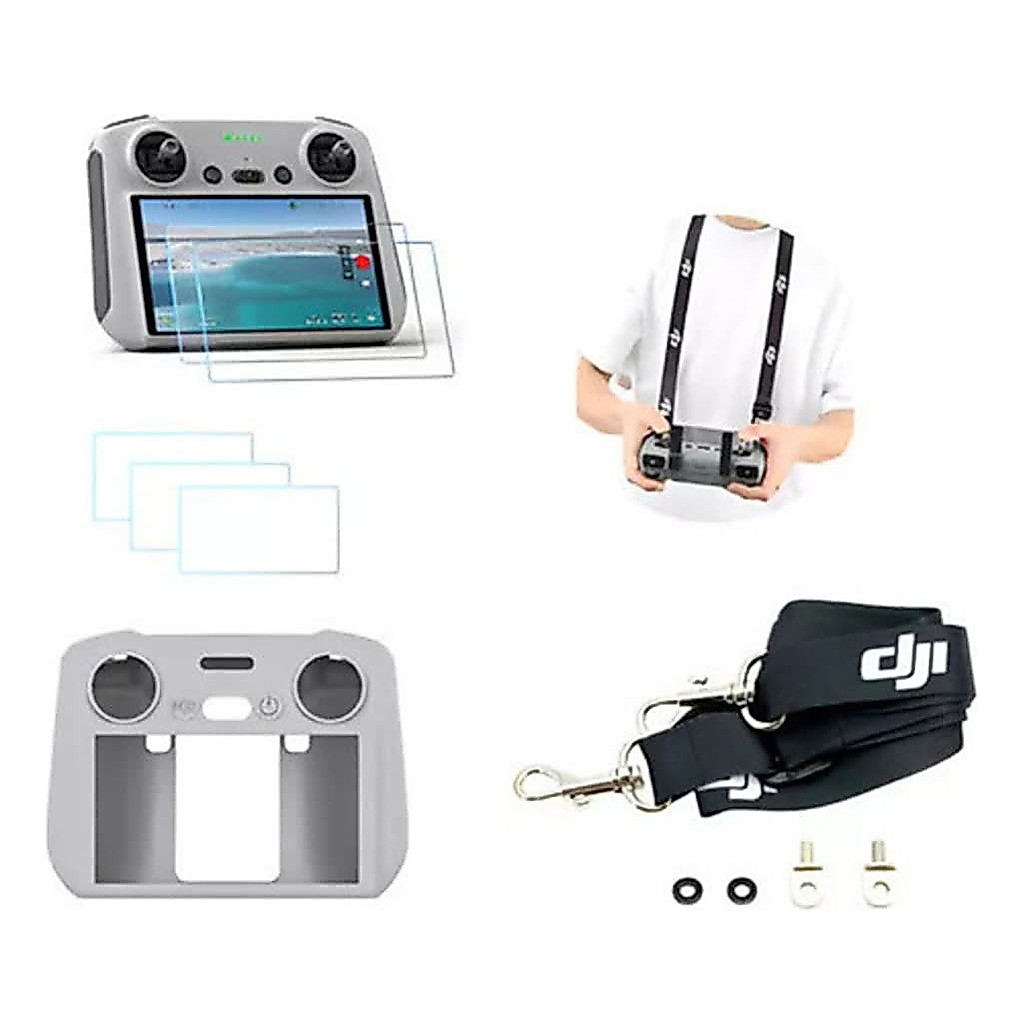 Kit Alça Controle Dji Mini 4 Pro + Capa Rc2 Neo 3 Peliculas
