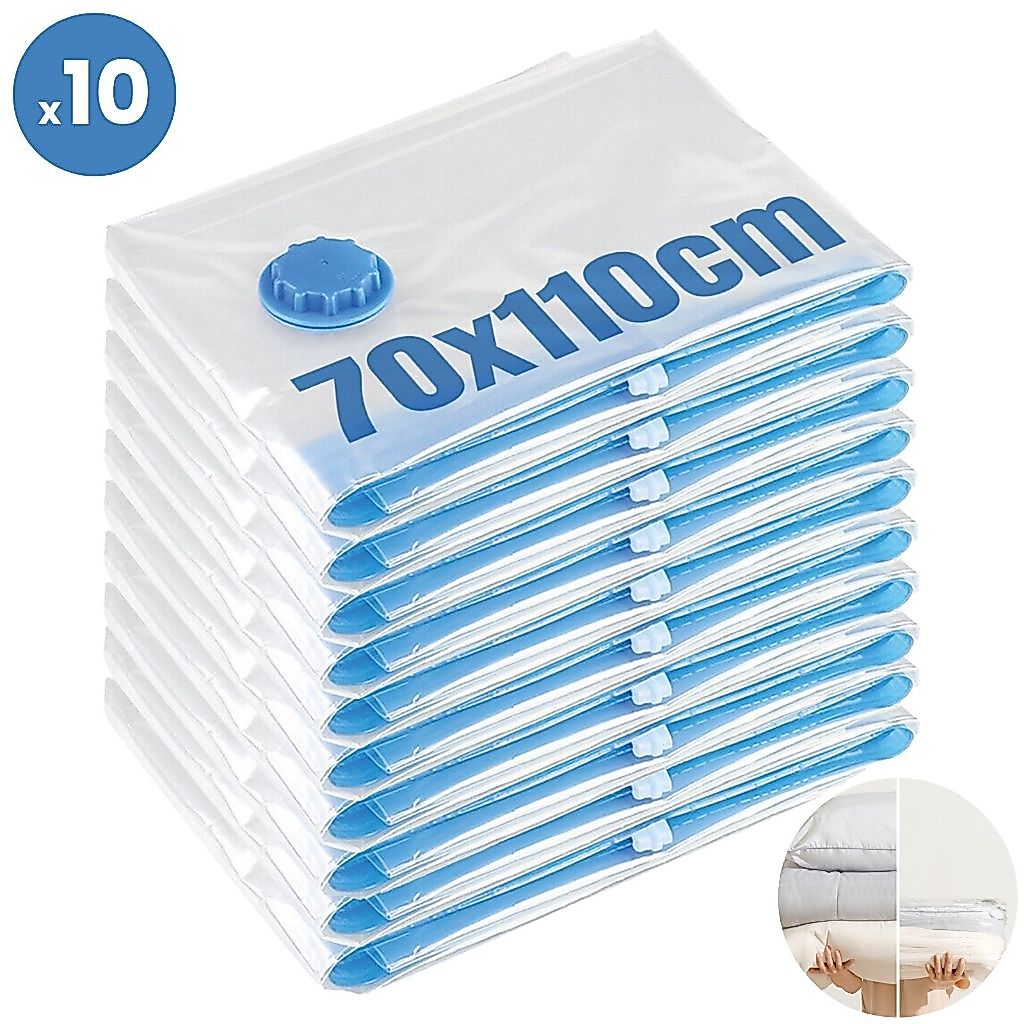 Kit 10 Saco a Vácuo para Roupas Viagem Organizador Mala Guarda Roupa