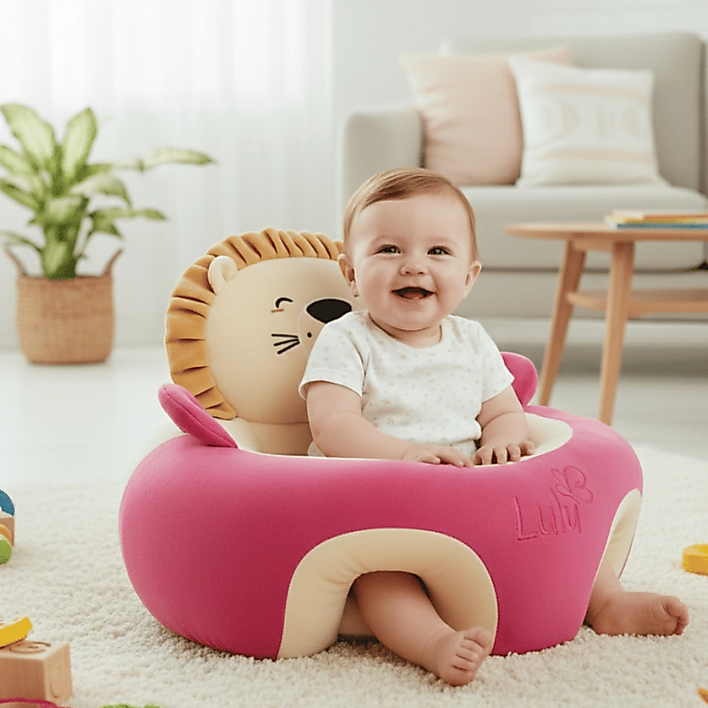 Assento de Apoio para Bebê Aprender a Sentar Leão com Enchimento
