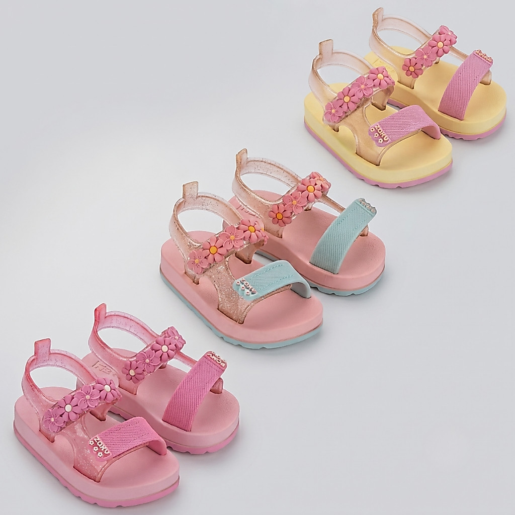 Sandália Infantil Zaxy Nina Baby Flores Menina Conforto Original