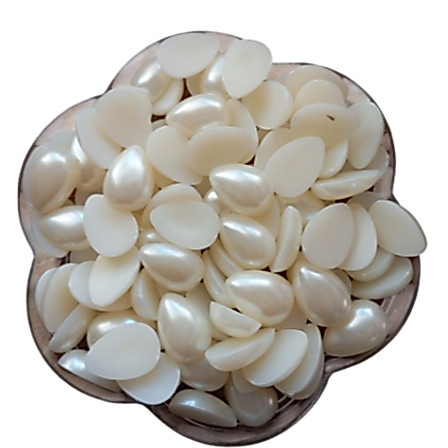 MEIA PÉROLA GOTA CREME (TAM: 13x18) DE 50 À 250 PEÇAS