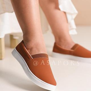Tênis Sapatilha Slip On Feminino Confortável Casual Leve Solado Baixo Ideal para Trabalho e Passeio Envio Imediato