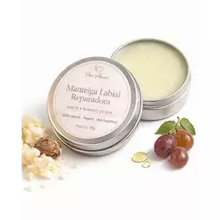 Manteiga Labial Vegana Natural Hidratante Karité Lábios Secos Sem Fragrância