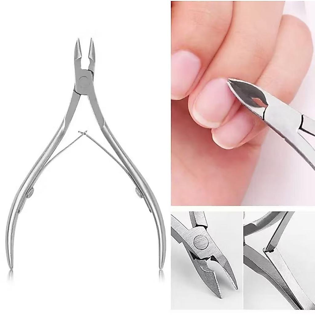 1/ 2/3/4Pcs Alicate de Cutícula com Lâminas Afiadas em Aço Inox para Corte Preciso