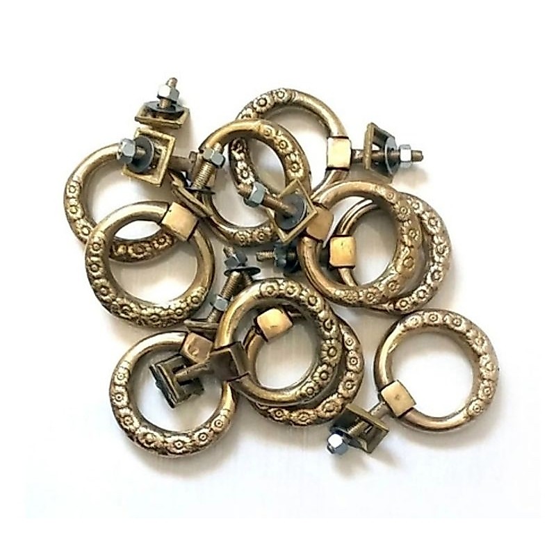 kit 4 argolas de bronze para gaveta de Tumulo — imagem 2 de 2