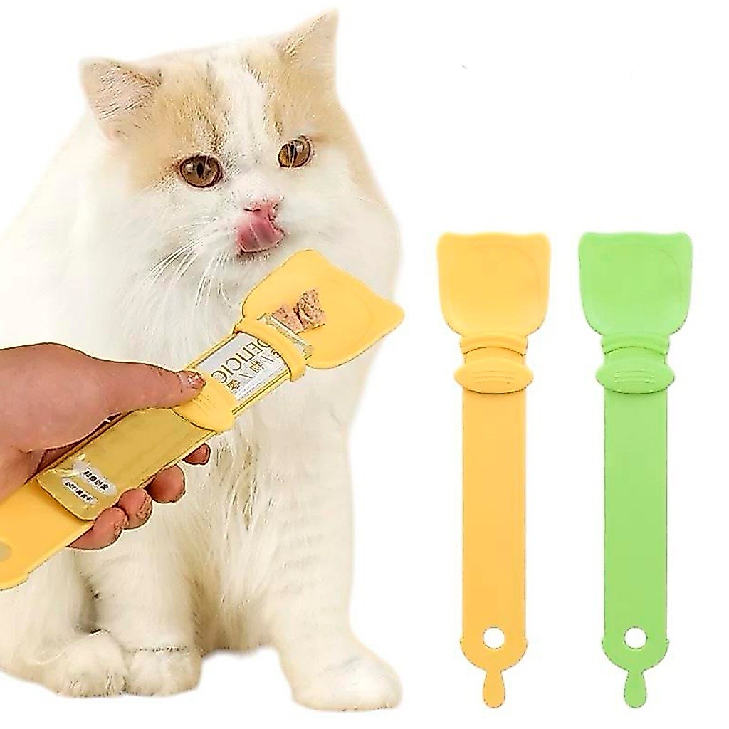Colher Espremedora Espátula Sache Petisco Sem desperdício Sache Liquido Truly Churu