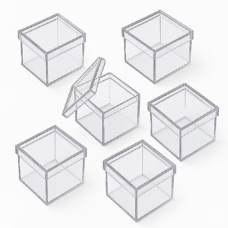 10 caixinhas 5x5 acrílicas transparente cristal, para lembrancinhas ,para personalizar,festa infantil