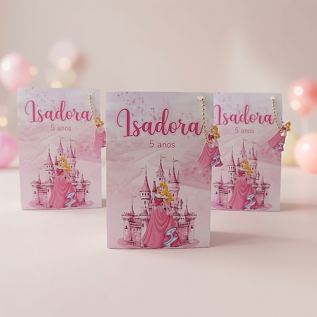Saquinho Metalizado Princesa Aurora Personalizado/ Aniversário/ Festa/ Lembrancinha/ Personalizado/ Princesa Aurora