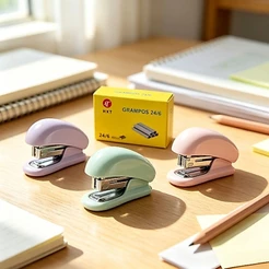 Mini Grampeador Pequeno Portátil Para Estudantes / Papelaria / Escritorio 6378/7961