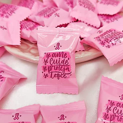 100 Unidades Bala Outubro Rosa Brinde, Mimo Para Seu Cliente