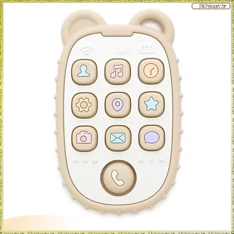 [Leqn] Mordedor Em Forma De Telefone Móvel Silicone Para Brinquedos De Dentição De Bebê Crianças Brinquedo Educacional S