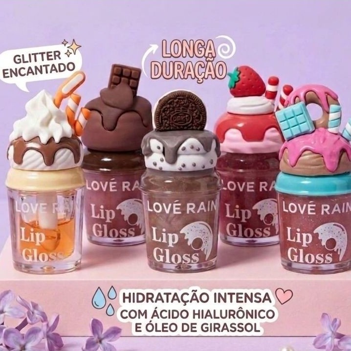 Lip Gloss Docinhos Love Rain Kiss