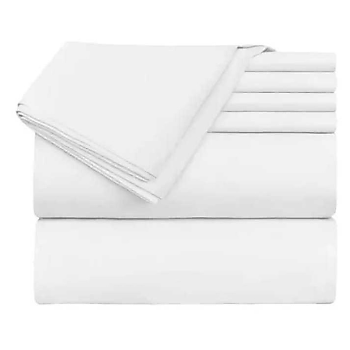 Lençol Casal Queen Avulso S/Elástico 400 Fios -Toque macio MicroPercal - Branco