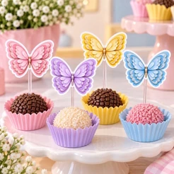 Topper para doce Borboleta - KIT com 20/30/40/50