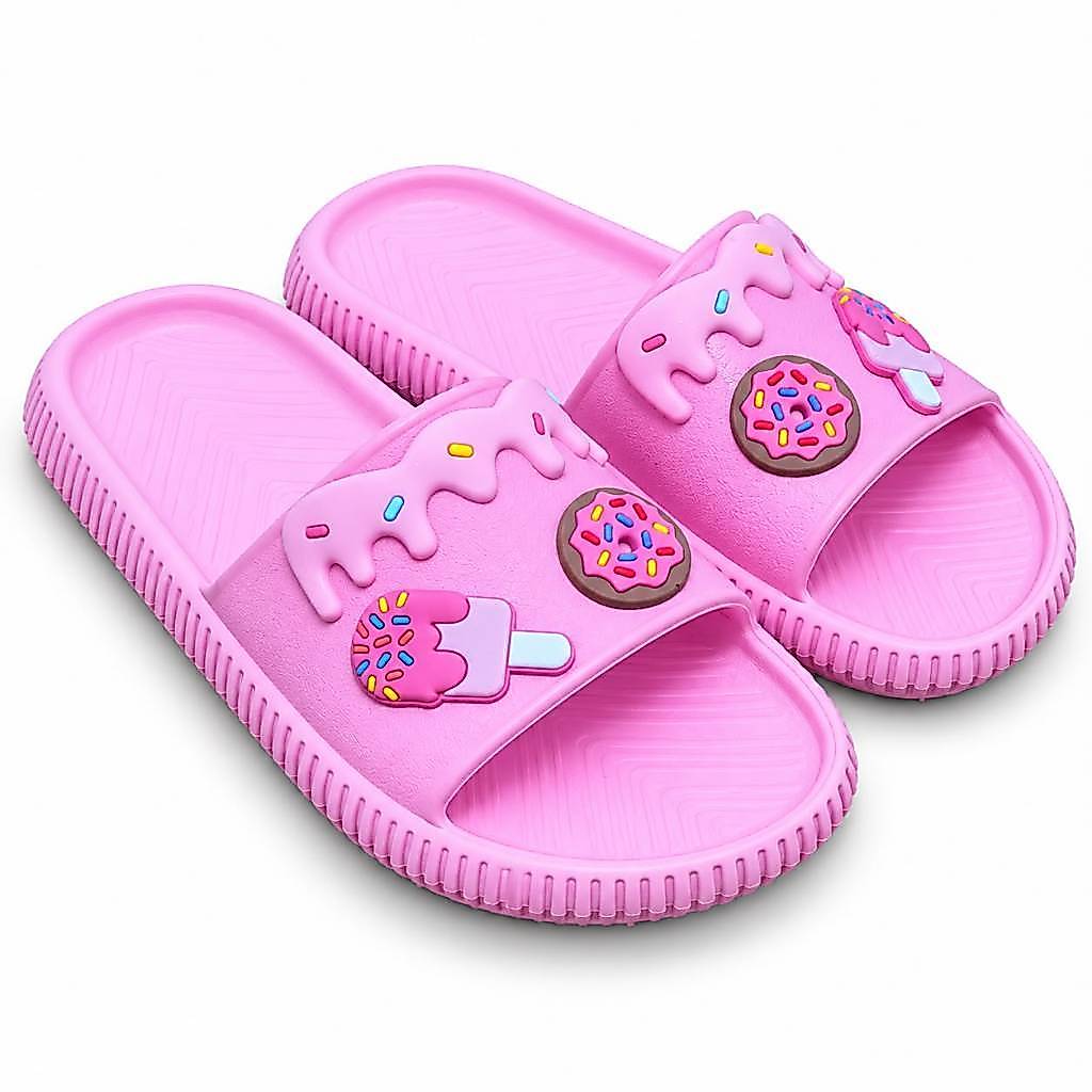 Chinelo Feminino Estiloso Calda de Sorvete Flexível Anatômico Antiderrapante Moda Feminina