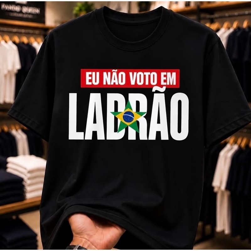 Camiseta 100% Algodão 30.1 Unissex Política — imagem 2 de 2