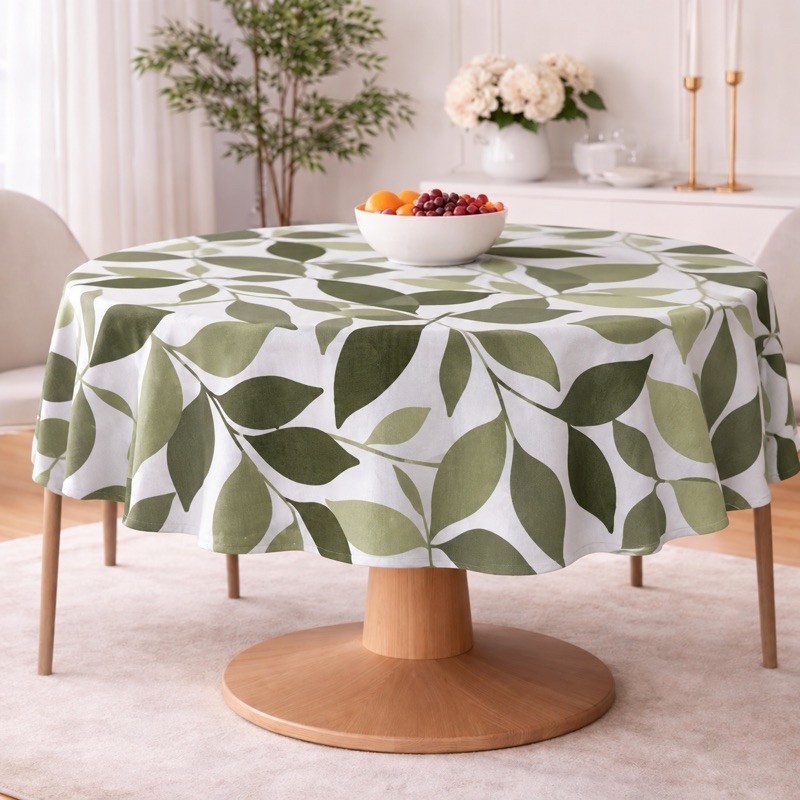 Toalha de Mesa Redonda 4 Lugares Cozinha Mesa Posta Decoração Jantar