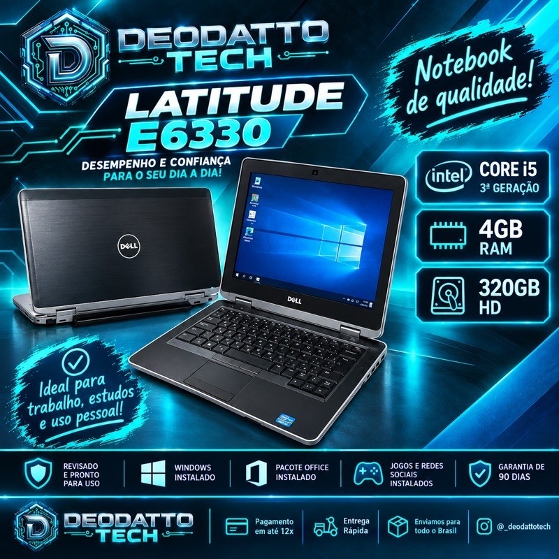 Notebook Dell Latitude E6330 – Intel Core i5 3ª Geração