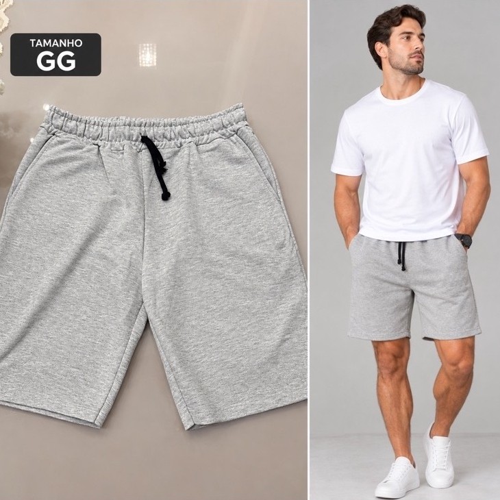 Bazar Novas Bermuda Masculina Casual Confortável Moda Masculina Roupa Feminina Camisa Masculina Bermuda