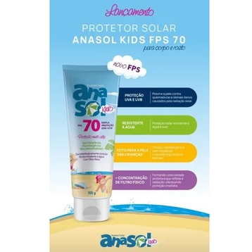 Protetor Solar Kids FPS 70 Anasol 100g