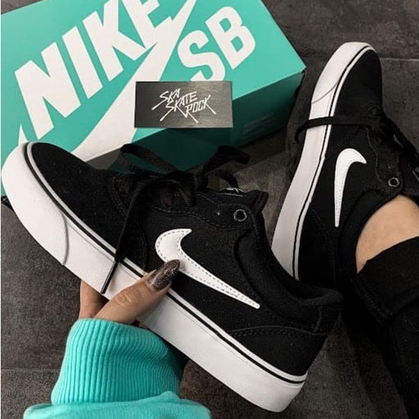 Tênis Nike Sb Preto Lançamento Skatista Feminino Masculino - Mega Promoção ! 7.2 V sv7-87339-446