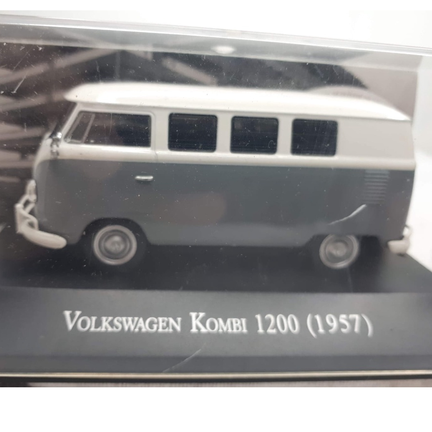 Miniatura Volkswagen Kombi 1200 1957 1:43 Carros Inesquecíveis do Brasil Coleção Colecionismo Top