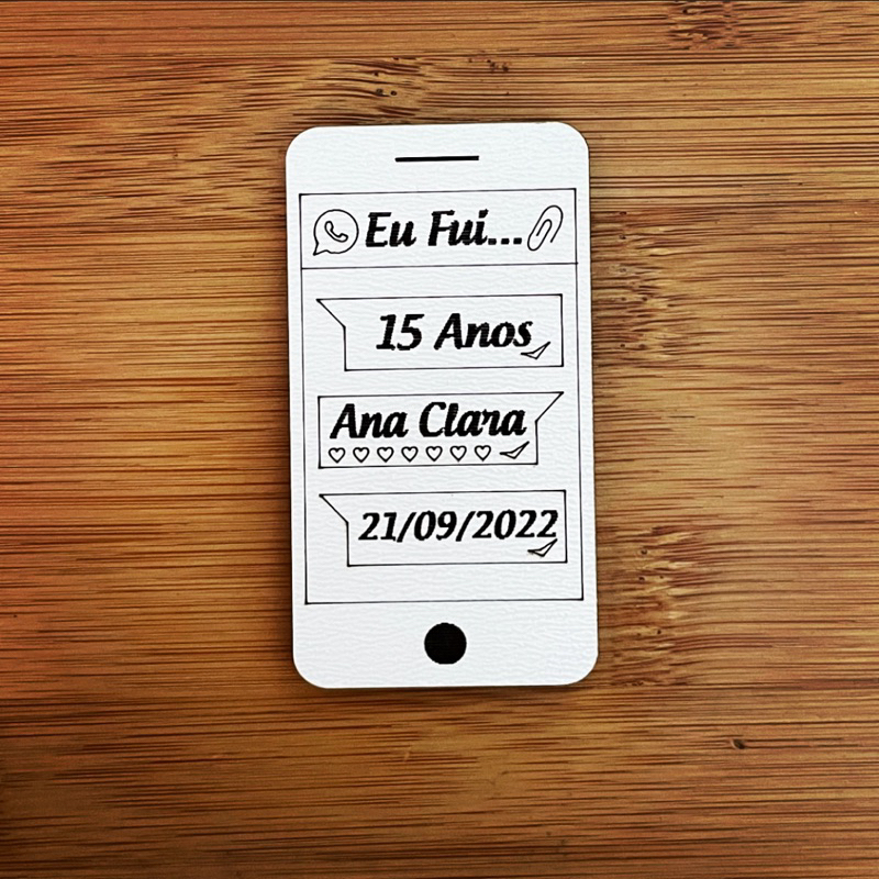 Kit Imã de Geladeira Iphone para Lembrancinha de Aniversário em MDF - Personalizado em MDF