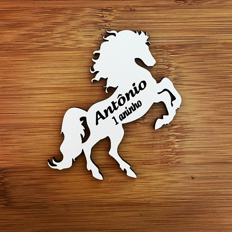 Kit de Imãs Geladeira Cavalo Aniversário Aniversário Infantil em MDF