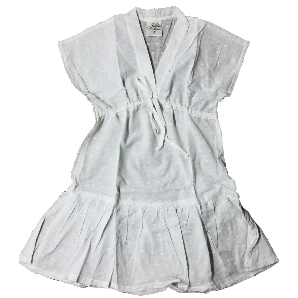 Saída De Praia Vestido Infantil Com regulagem De Largura Busto Várias Cores