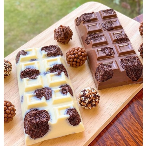 Forma Barra de Chocolate Especial SP 9664 Cod. 3680 Semiprofissional 3 partes (com silicone) -  BWB em Oferta na Shopee