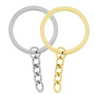 Argola para chaveiro 25 mm italiana prateada ou dourada kit com 10 ou 30 em Oferta na Shopee
