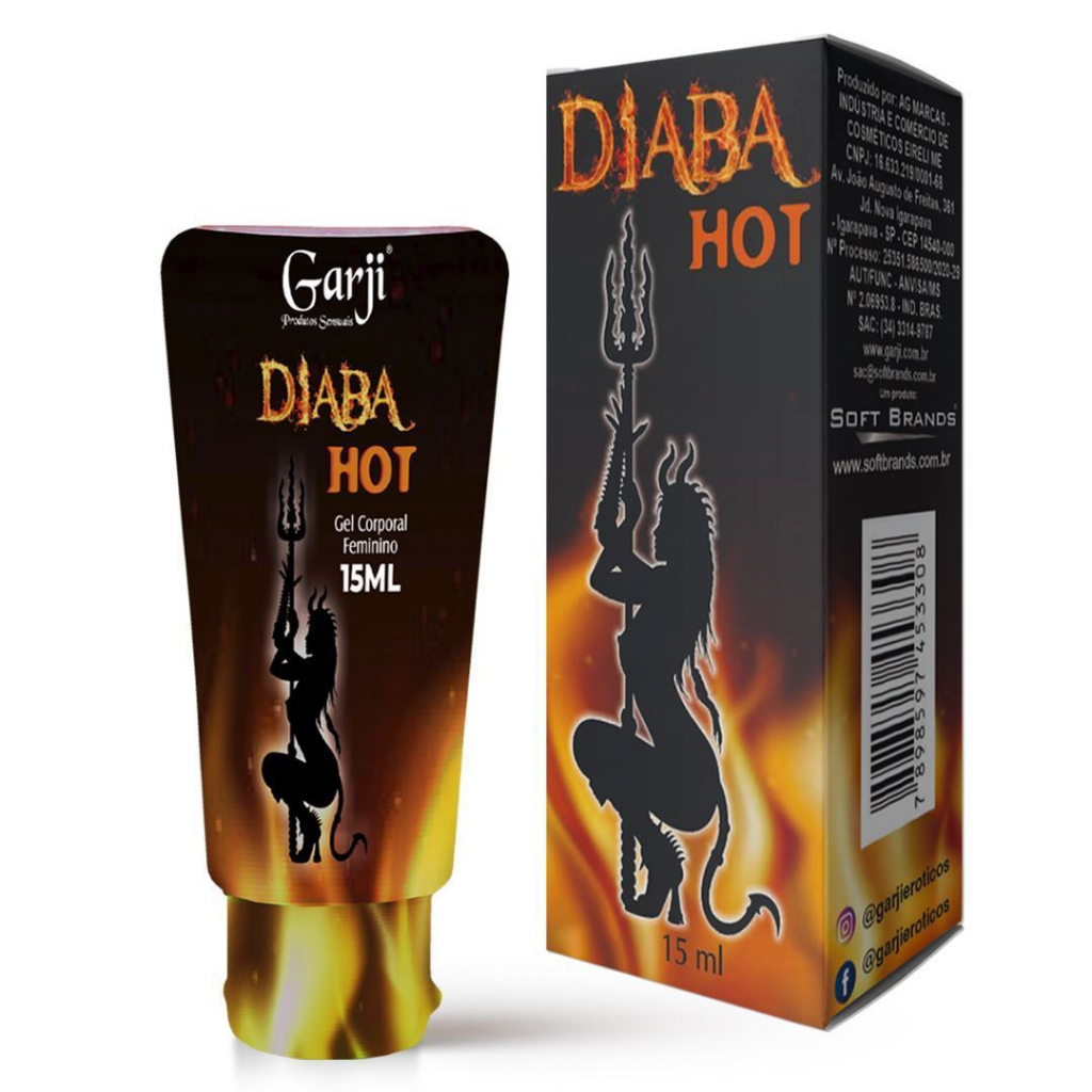 Gel Lubrificante Excitante Feminino Diaba Hot Orgasmo Múltiplos