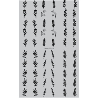 60 Adesivos de Unha 3D Ramos 2 PRÉ PRONTO - modelo MINI 1371-2 em Oferta na Shopee