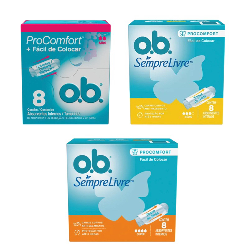OB Pro confort Absorvente Íntimo Original J&J - Escolha o Tamanho