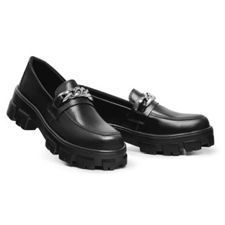 Mocassim Feminino Tratorado Corrente Fosco