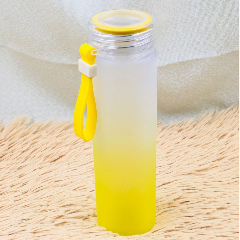 Garrafa Fosca Lisa Sem Frases Plástico Degrade para agua 500 ML Top Útil