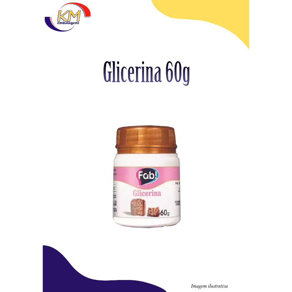 Aditivo Glicerina 60g unidade - Fab - panetones, pães, bolos, pasta americana, massa elástica