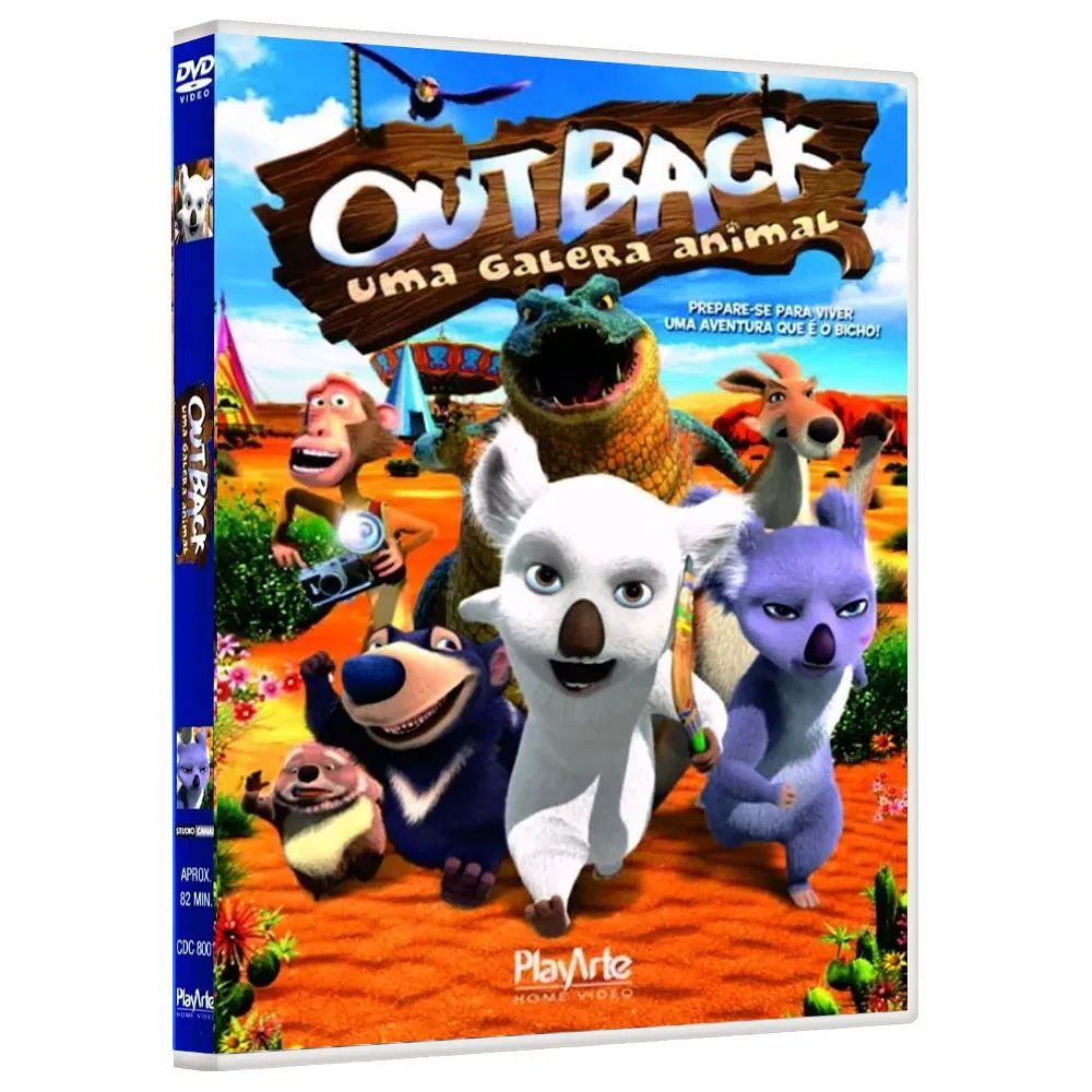 DVD Outback - Uma Galera Animal - ORIGINAL PlayArte - Animação Infantil / Aventura - Novo Lacrado