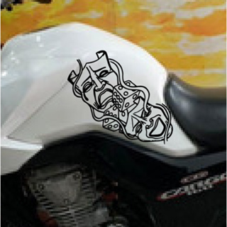 adesivo chora agora ri depois para tanque de moto personalizado preto vazado 23 cm em Oferta na Shopee