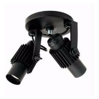 Spot Aletado Duplo P/ 02 Lâmpadas Preto em Oferta na Shopee