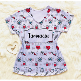 Tshirts Camisa Feminina Profissão Farmacêutica- atendente de farmácia