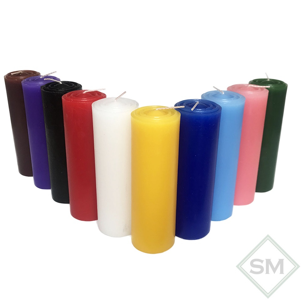 Velas 7 dias Coloridas 5 unidades 260gr Promoção em Oferta na Shopee