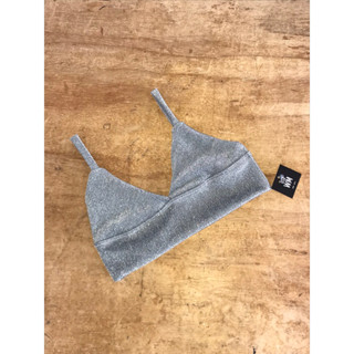 CROPPED TOP ALÇA FINA TECIDO LUREX BRILHOSO CARIOCA