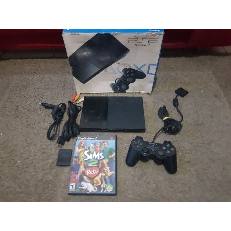 Playstation 2 Slim Bloqueado Completo C/caixa