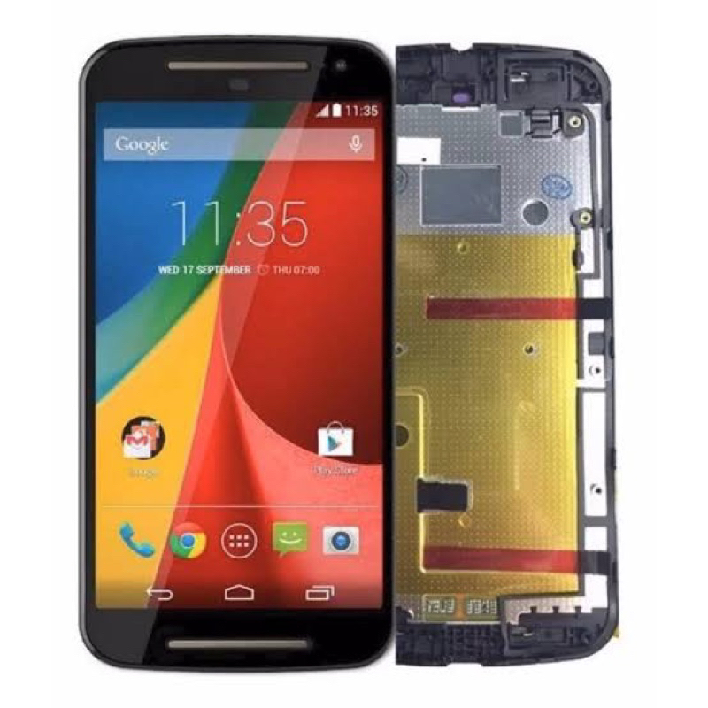 Tela Tourch LCD Display Moto G2 com aro, Motorola xt1068, xt1069 preto com aro.