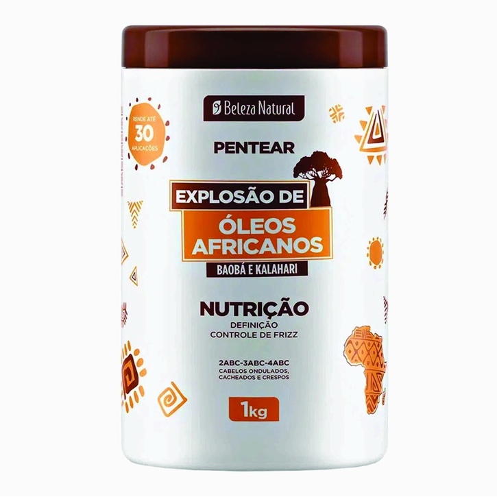 Beleza Natural Creme de Pentear Explosão de Óleos Africanos 1Kg